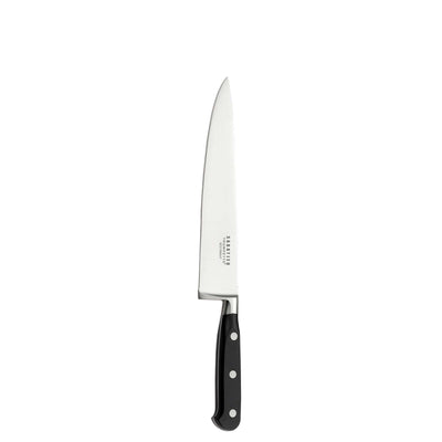 Sabatier Trompette Küchenmesser, scharfes Kochmesser mit Edelstahlklinge und schwarzem Griff, ideal für präzises Schneiden.