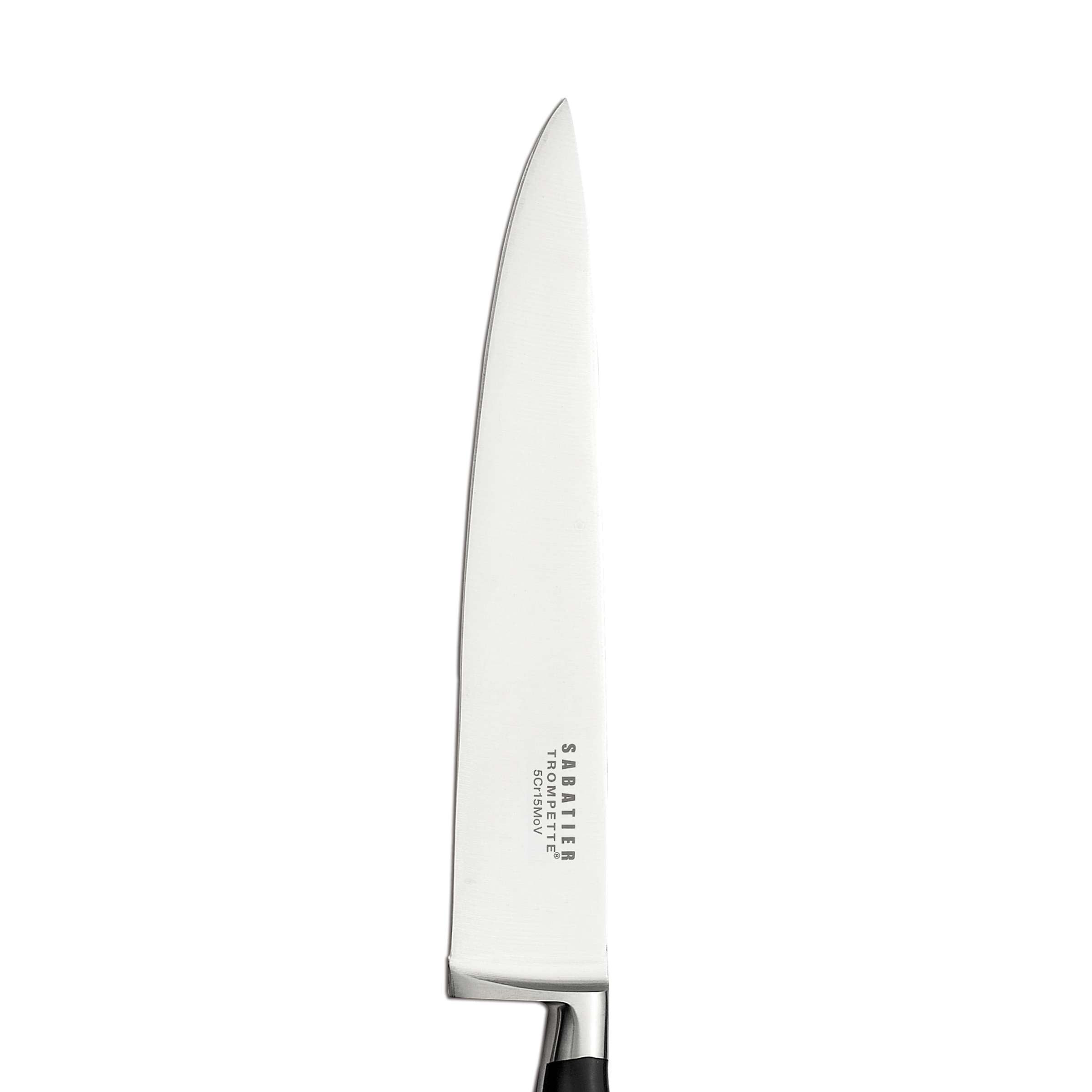 Sabatier Trompette Küchenmesser, Origin Kochmesser, scharfes Küchenmesser mit Holzgriff und rostfreier Klinge, Nahaufnahme