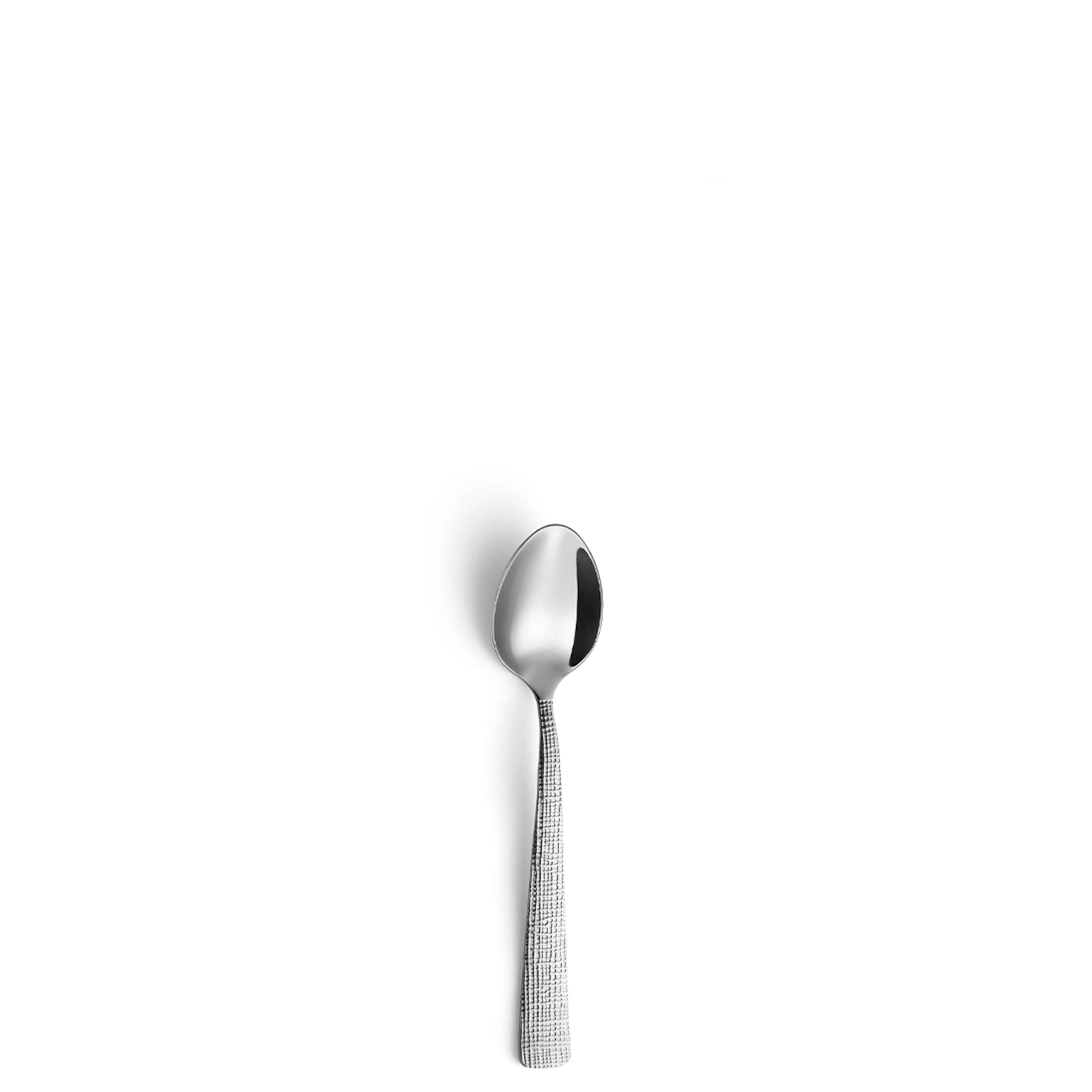 LINEN Besteckset 24-teilig von Amefa, Kaffee-Löffel aus Edelstahl, glänzend und elegant auf weißem Hintergrund.