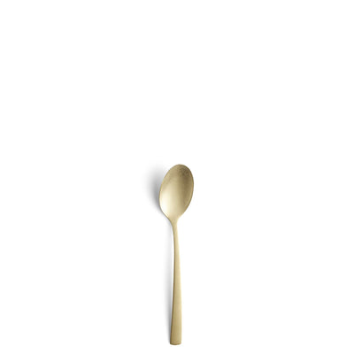 16-teiliges MANILLE Besteckset von Amefa aus PVD champagner Vintage, zeigt Messer, Gabeln und Löffel aus glänzendem Besteckset