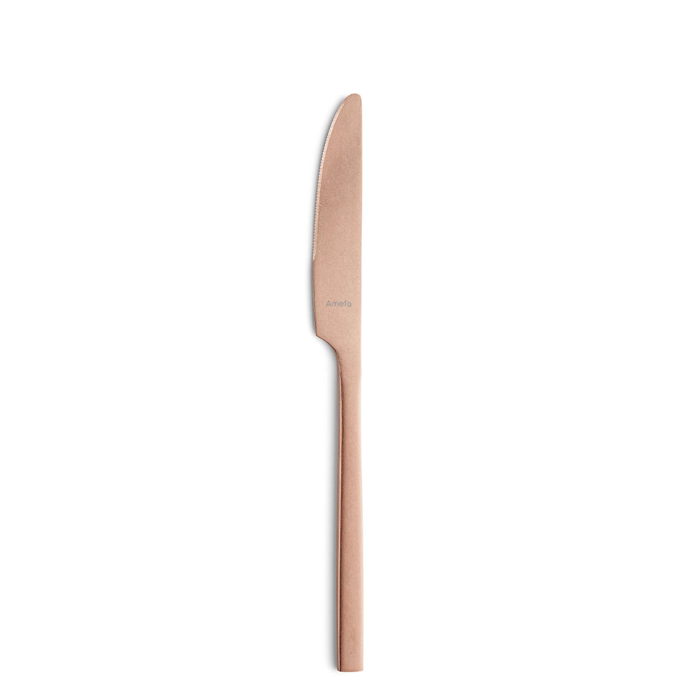 Amefa MANILLE Besteckset, 16-teilig, mit PVD kupfer Vintage Finish, Messer, Gabeln, Löffel auf weißem Hintergrund