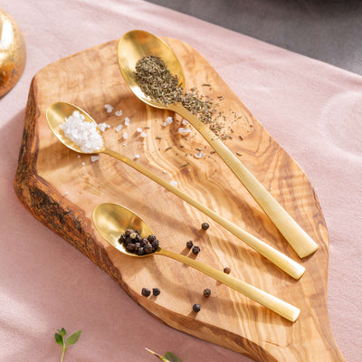 Amefa MANILLE Besteckset 42-teilig, mattiertes PVD-Gold, Besteck mit Messer, Gabel, Löffel für elegante Mahlzeiten