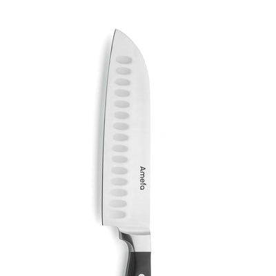 Amefa Premium Santokumesser, scharfes Küchenmesser mit Edelstahlklinge, zum Schneiden von Gemüse und Fleisch.