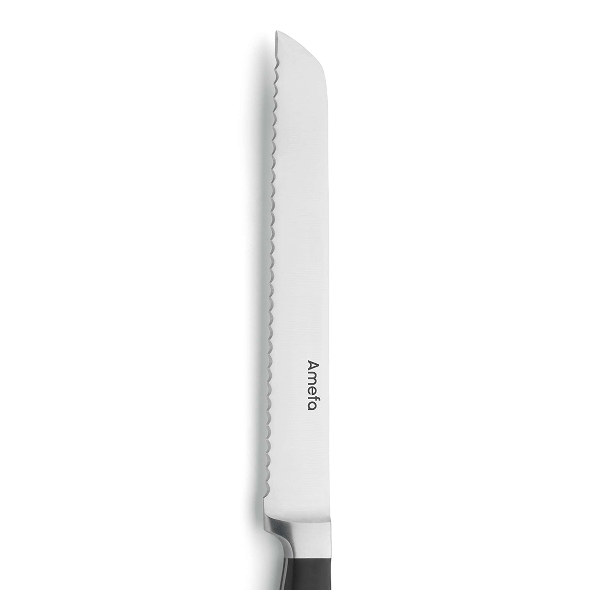 Premium Brotmesser von Amefa, scharfes Küchenmesser mit ergonomischem Griff, ideal zum Schneiden von Brot und Gebäck.
