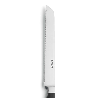 Premium Brotmesser von Amefa, scharfes Küchenmesser mit ergonomischem Griff, ideal zum Schneiden von Brot und Gebäck.