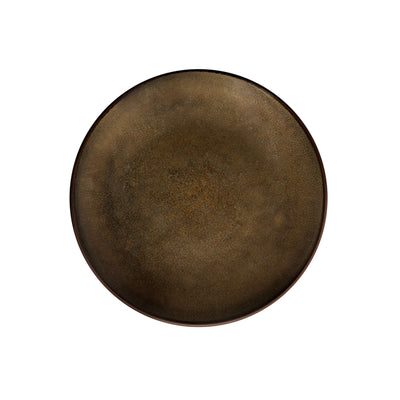 Feining Bronze Dessertteller aus dem Geschirrset von Médard de Noblat, elegantes Tafelgeschirr mit bronzefarbenem Design