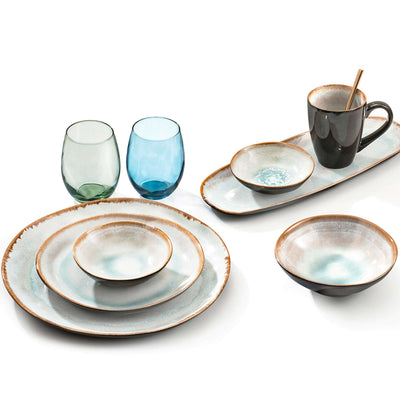 Blaue und graue SHADOW AQUA Müslischale von Médard de Noblat, aus langlebigem Geschirr für Frühstück und Snacks.