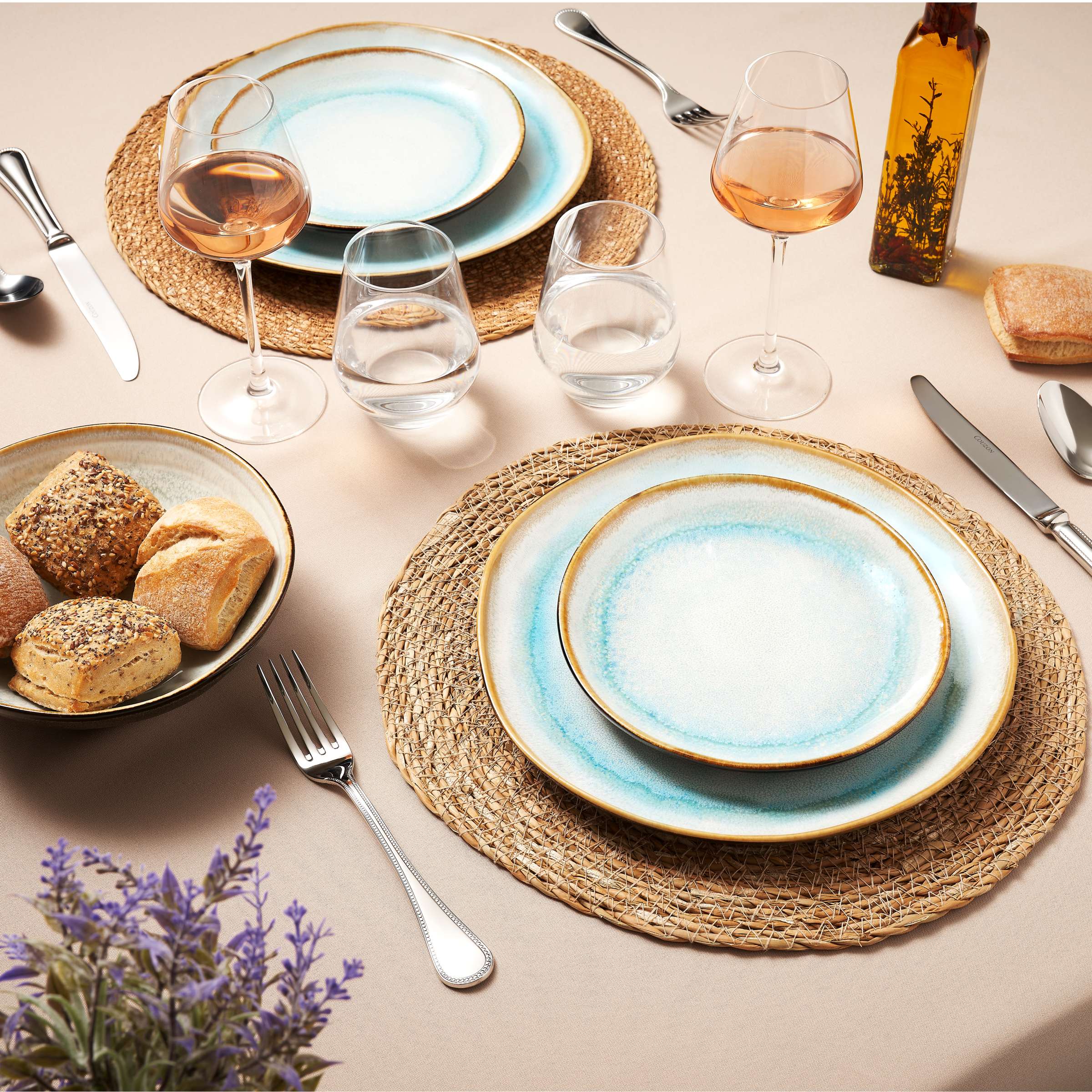 SHADOW AQUA Dessertbord blauw, grijs