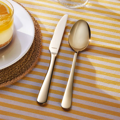 Kuppels Home Delia Besteckset 30-teilig in Champagner mit PVD-Beschichtung, elegantes Besteck für den Tisch, modern und hochwertig