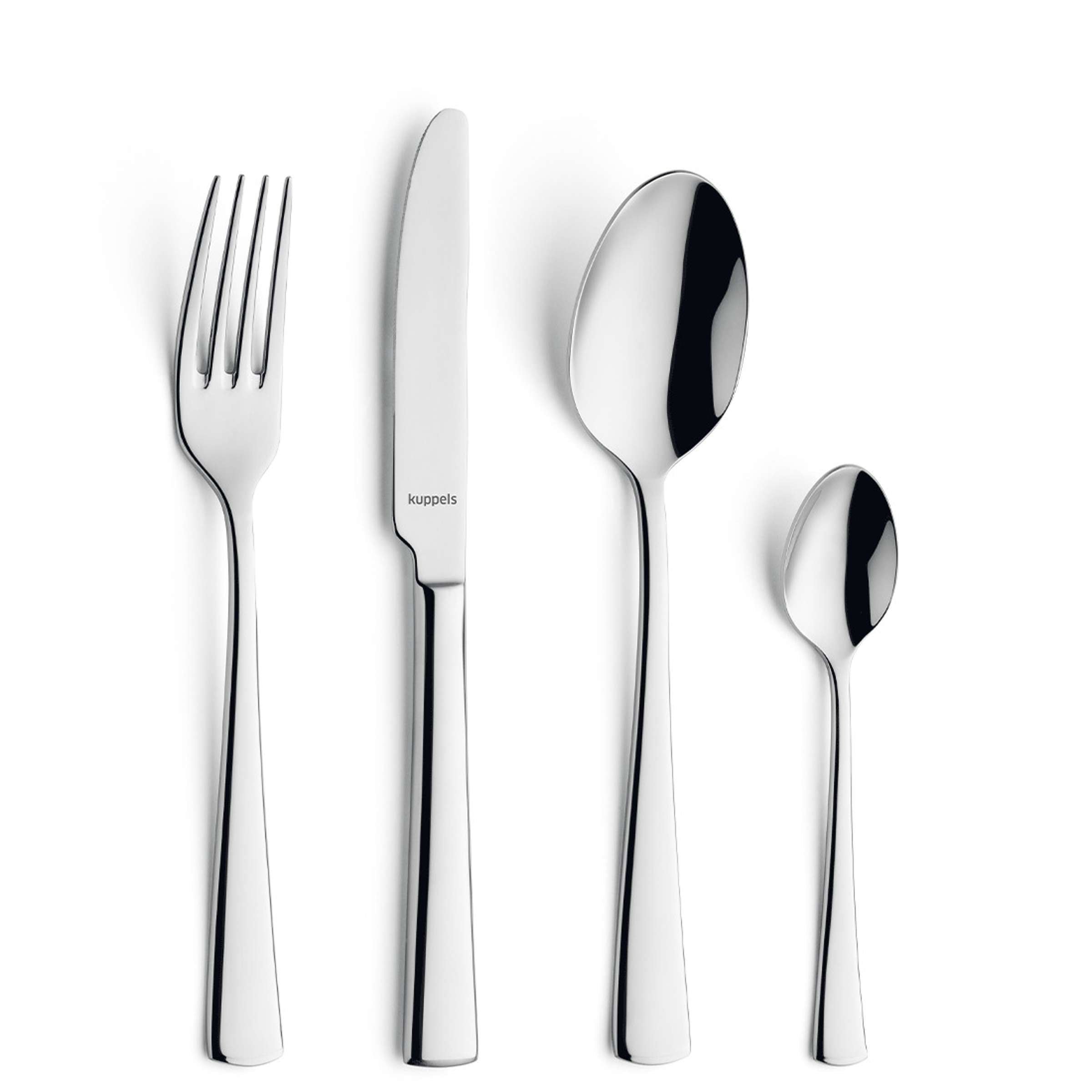 Kuppels FLAIR Besteckset, 24-teilig, Edelstahl, Messer, Gabeln, Löffel, modernes Design, für vier Personen, hochwertige Verarbeitung