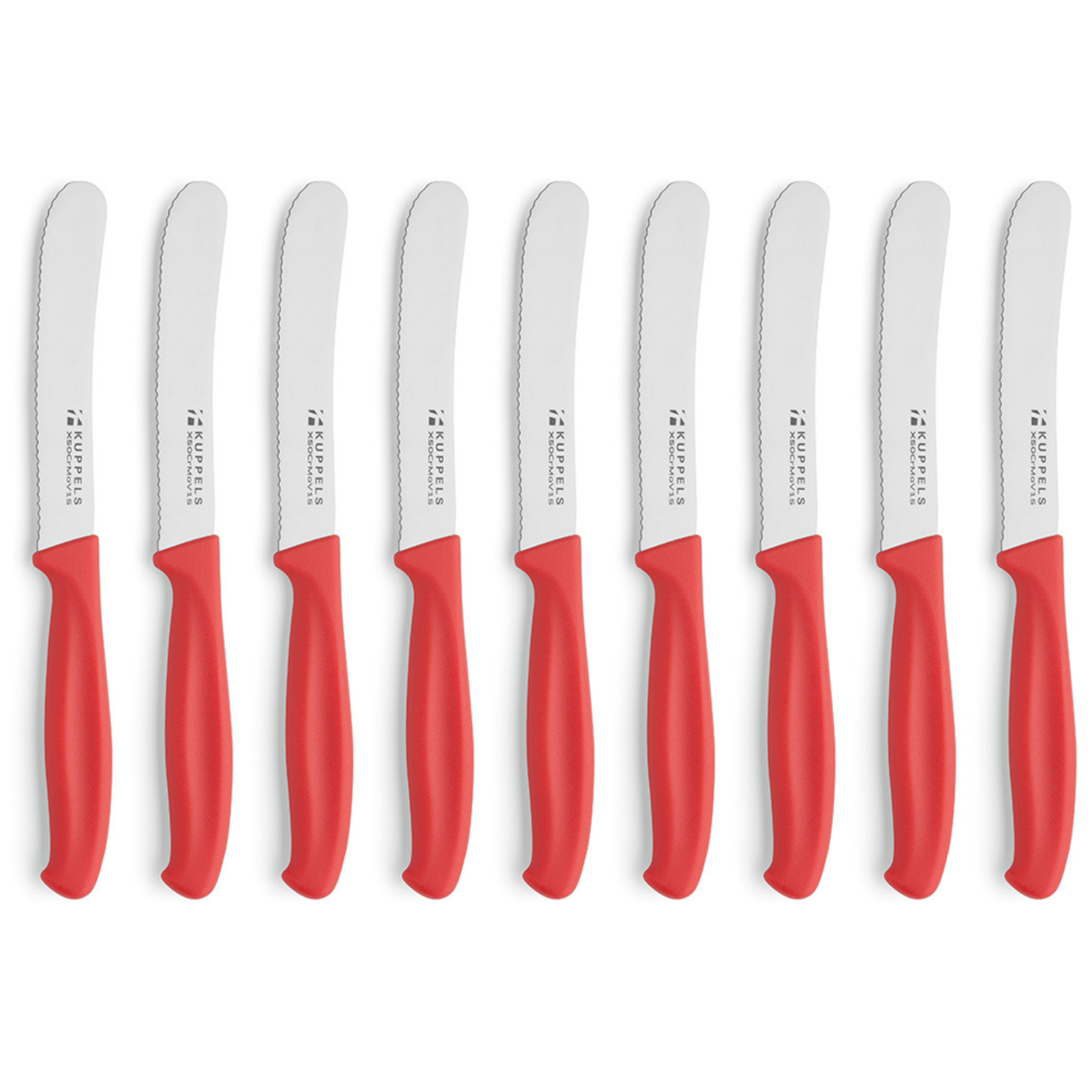 KUPPELS Küchenmesser-Set, 9-teilig, mit verschiedenen Messern für Frühstück und Kochen, aus hochwertigem Edelstahl.