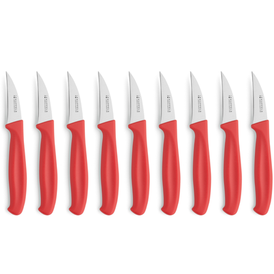 KITCHEN LINE Schälmesser Set, 9-teilig, scharfe Küchenmesser von Kuppels, mit verschiedenen Klingen für präzises Schälen und Schneiden