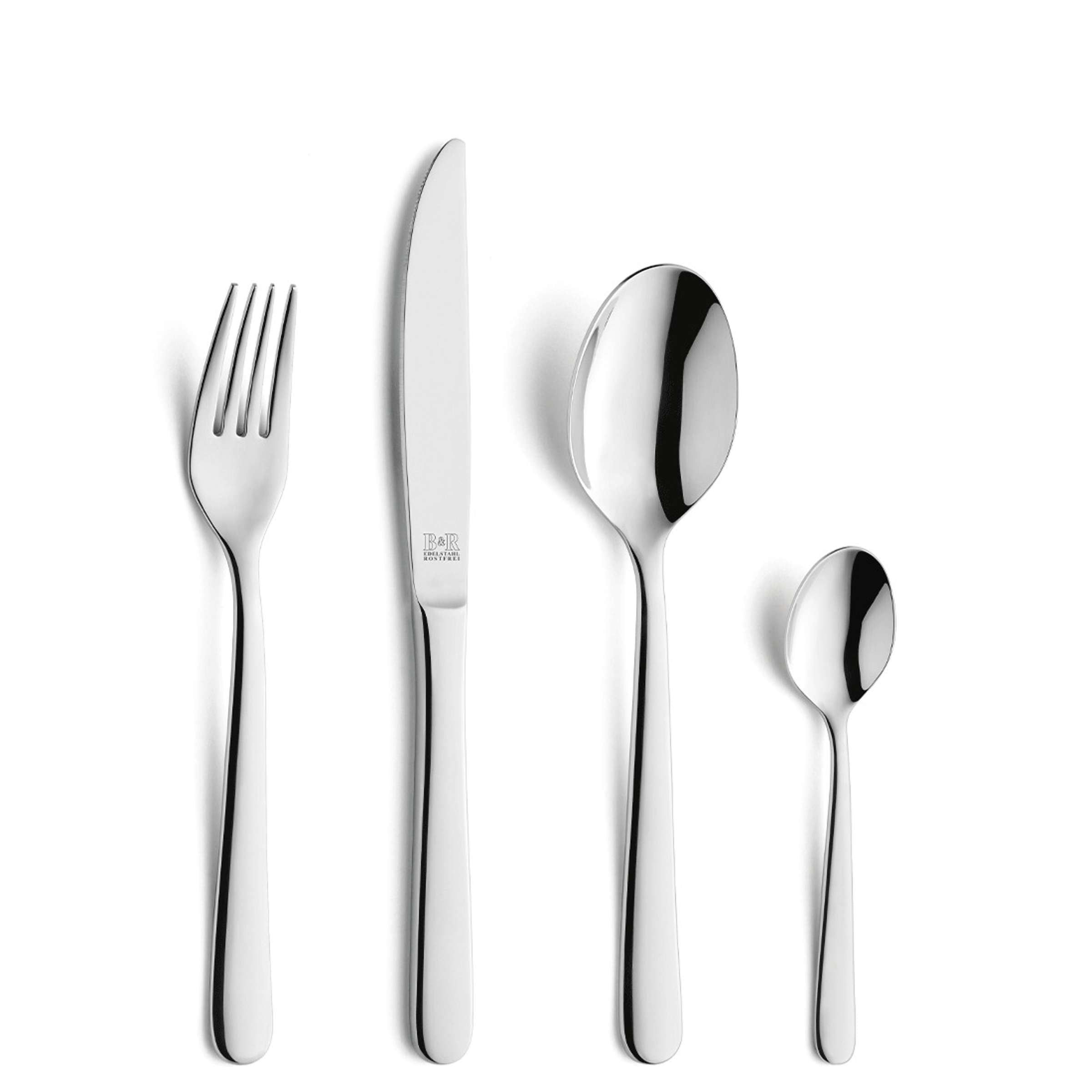 HAVANNA Besteckset 24-teilig von Beckmann & Rommerskirchen, Edelstahl Besteck mit Messer, Gabel, Löffel für den täglichen Gebrauch