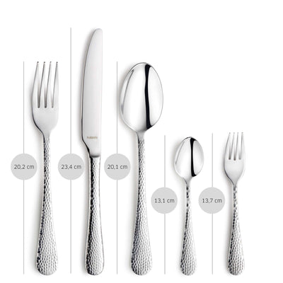Kuppels Home CRYSTAL Besteckset, 30-teilig, aus hochwertigem Edelstahl, besteht aus Messer, Gabel, Löffel und Teelöffel.