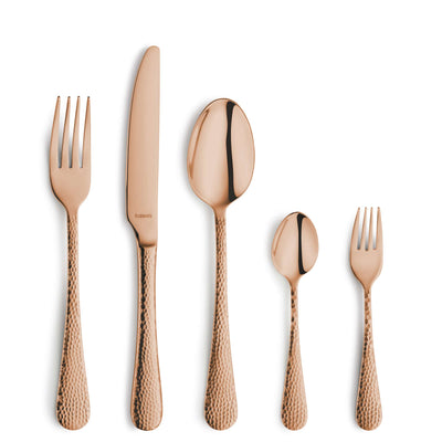 30-teiliges CRYSTAL Besteckset von Kuppels Home aus PVD rosé, sichtbar mit elegantem Besteck aus Edelstahl und roséfarbener Beschichtung