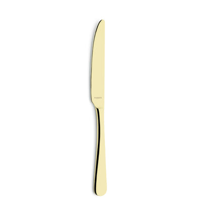 Elegantes 30-teiliges Besteckset von Kuppels Home aus PVD champagnerfarben, modernes Design, beste Qualität, für stilvollen Tisch.