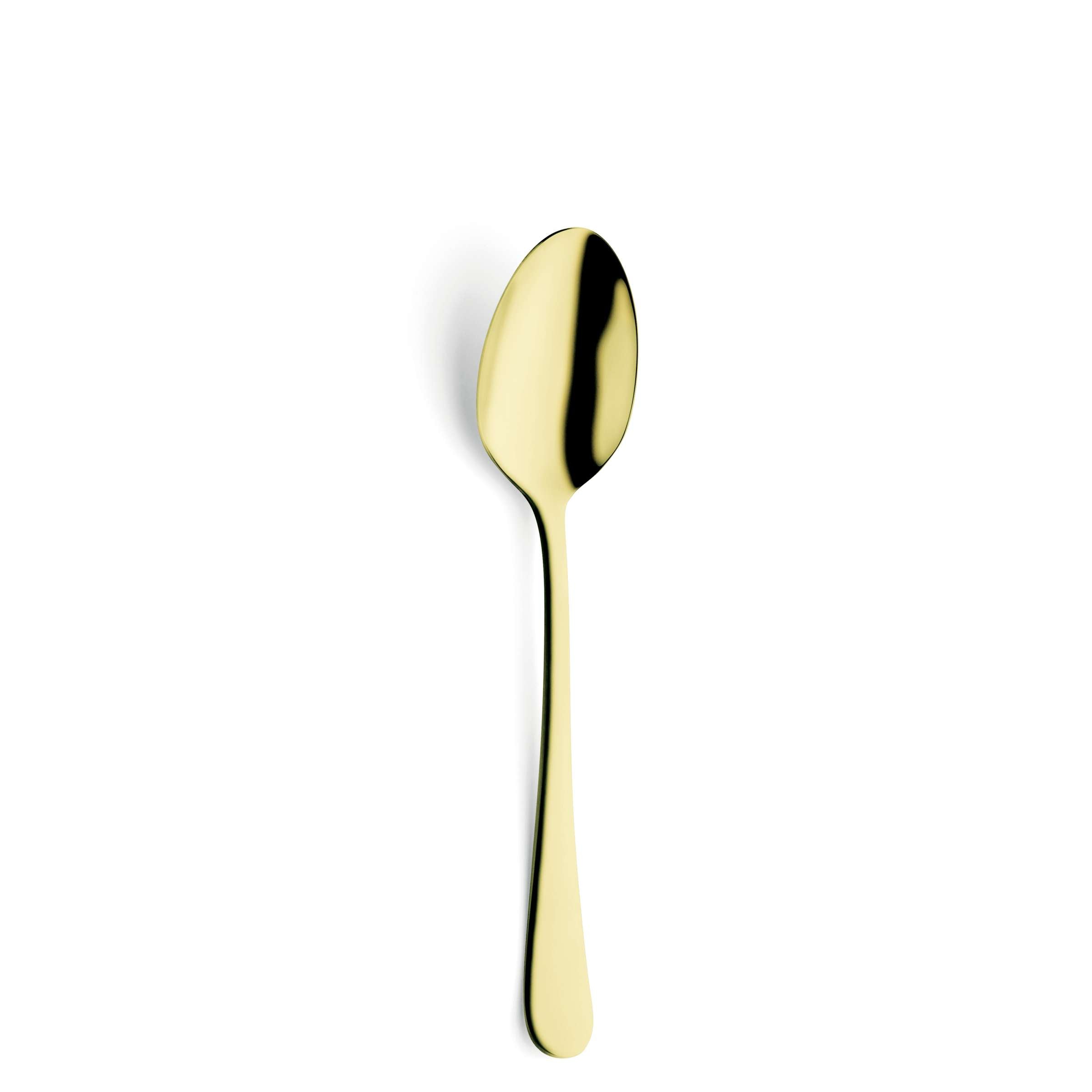 Elegantes 30-teiliges DELIA Besteckset von Kuppels Home aus PVD-champagnerfarben, mit Messer, Gabeln, Löffeln und Ergänzungen.