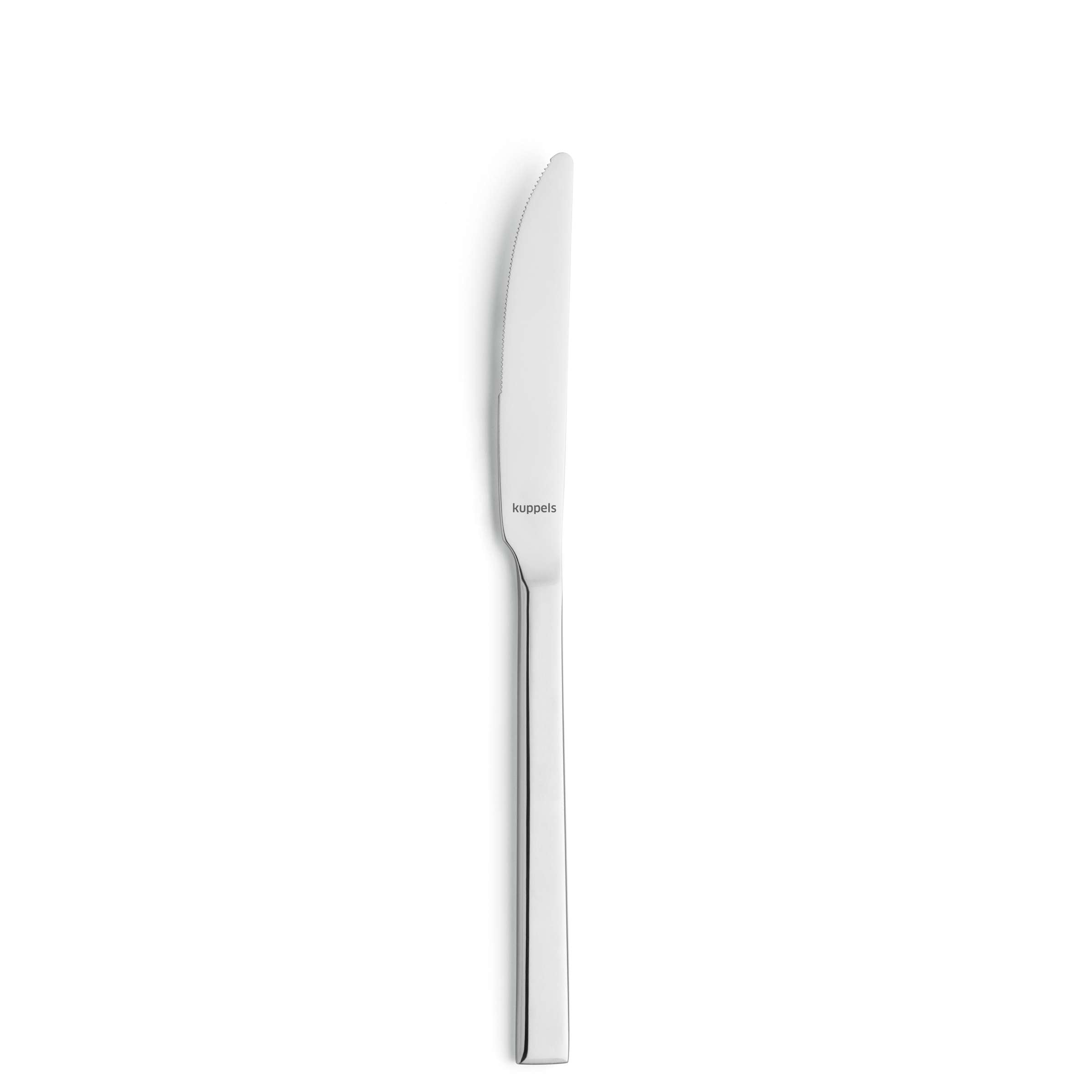 30-teiliges SKAN Besteckset von Kuppels mit Messer, Gabel, Löffel und Teelöffel, elegant auf einem weißen Tablett präsentiert