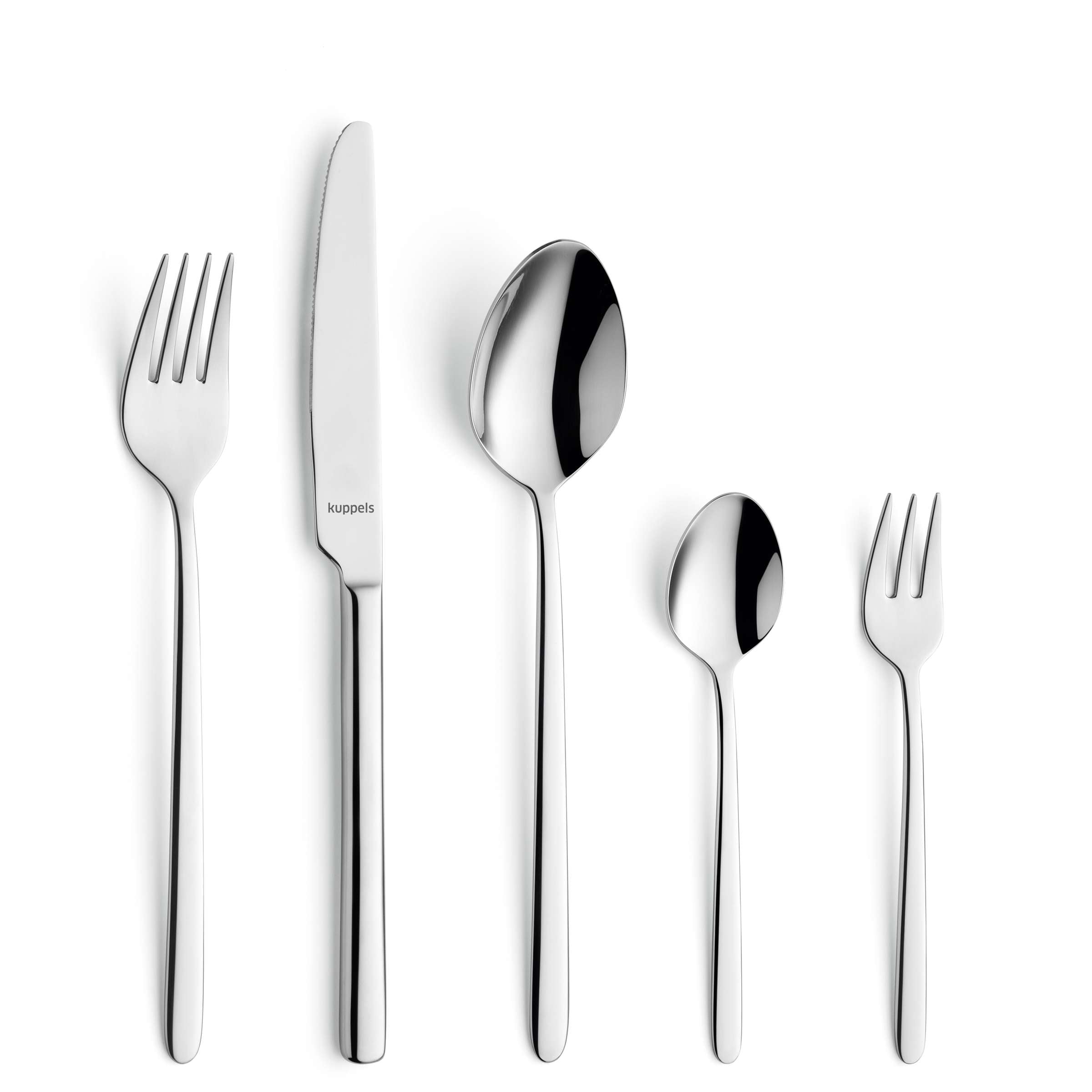 Kuppels CUTE Besteckset 30-teilig, Edelstahl, Besteck für Mahlzeiten mit Gabel, Messer, Löffel, elegant und modern gestaltet