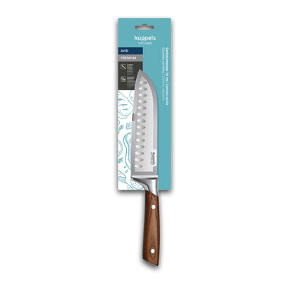 Kuppels AVID Santokumesser in Verpackung, Küchenmesser mit scharfer Klinge für präzises Schneiden in der Küche