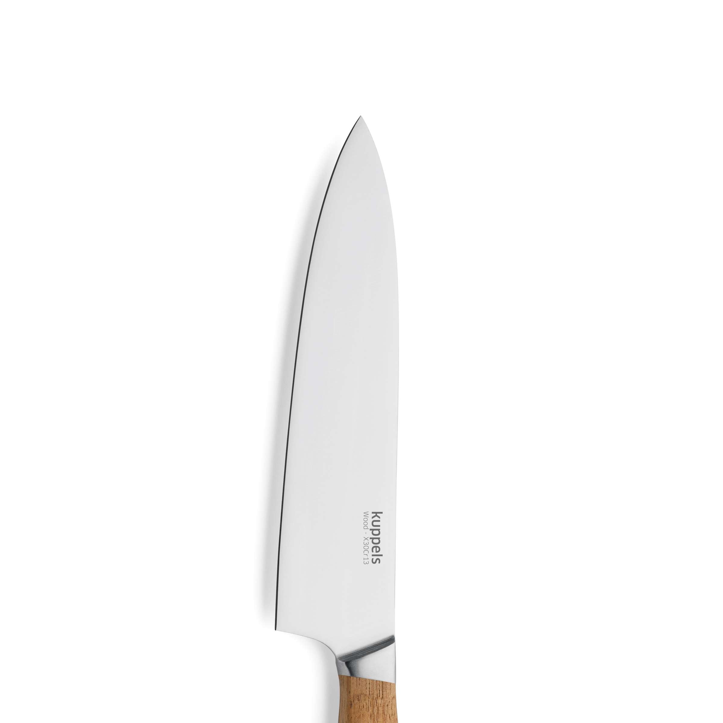 Kuppels WOOD Kochmesser Küchenmesser mit Holzgriff, scharf und robust, ideal zum Schneiden von Fleisch und Gemüse.