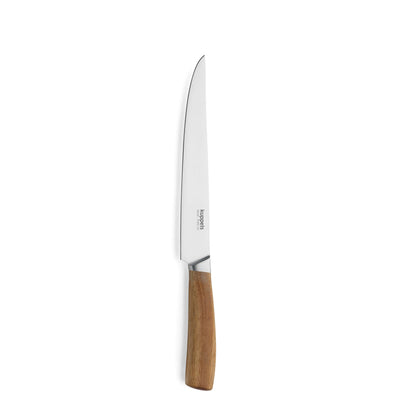 Kuppels WOOD Tranchiermesser Küchenmesser mit Holzgriff und scharfer Klinge auf weißem Hintergrund