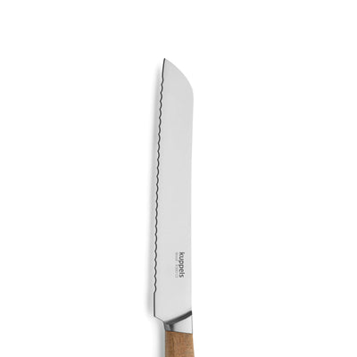Kuppels WOOD Brotmesser, Küchenmesser mit Holzgriff, scharfes Brotmesser für das Schneiden von Brot und Backwaren