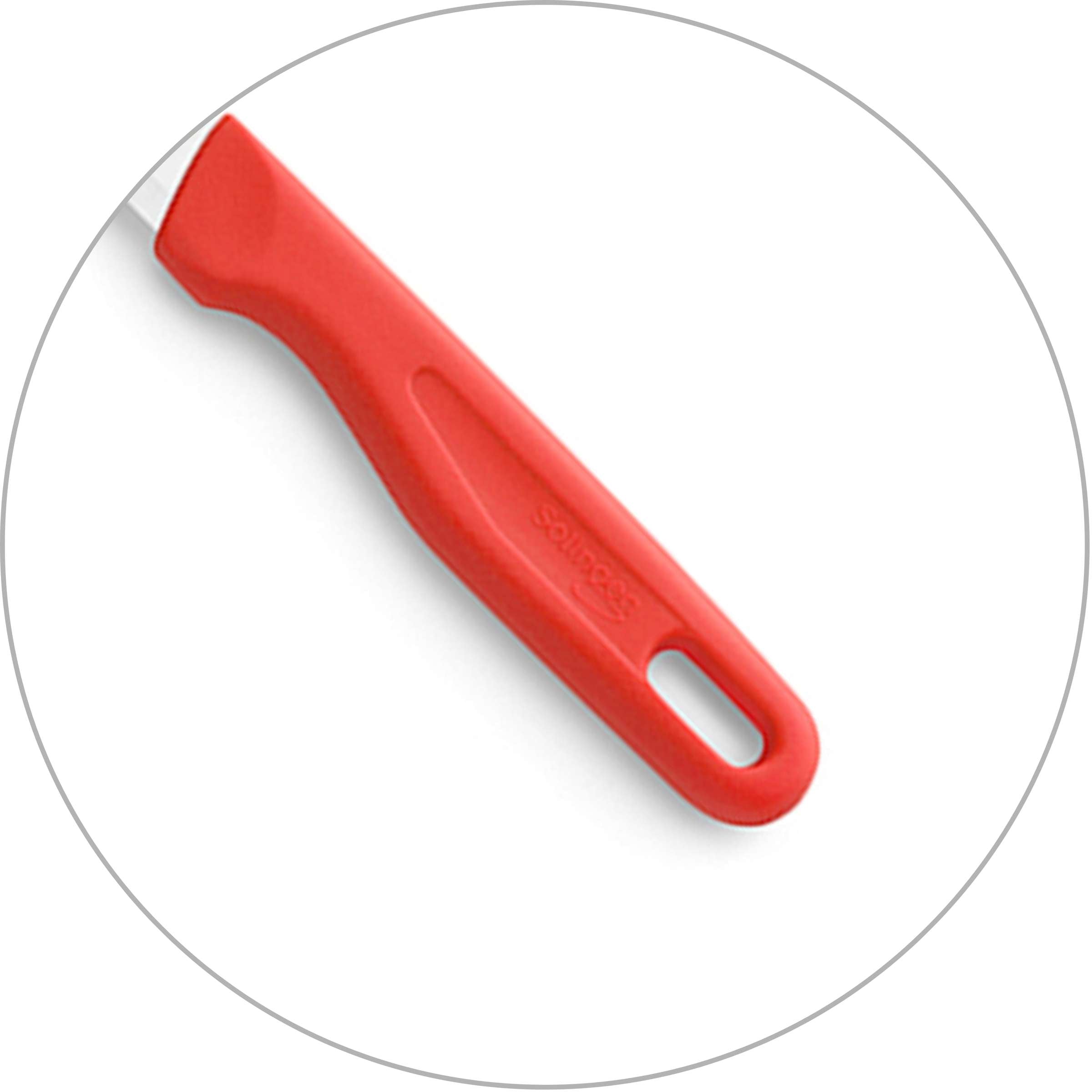 Solingen Küchenmesser Set mit 9 Messern, glatte Klingen, rotes Griffdesign, hochwertiges Küchenmesser von Kuppels.