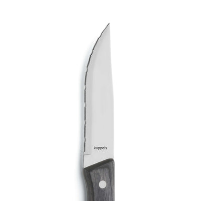 Schwarzes Kuppels Steakmesser-Set mit 3 Messern, hochwertiges Cutlery Set für sauberes Schneiden von Steaks.
