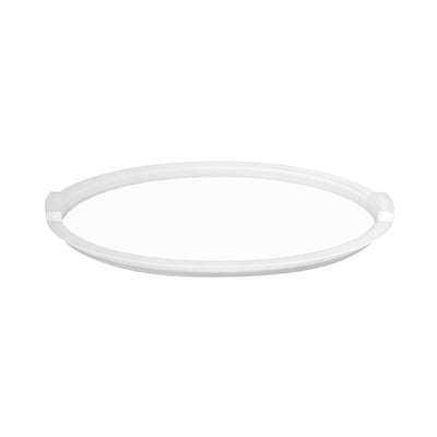 Kuppels QUICK CLACK PRO Frischhaltedeckel 20 cm auf einem Topf, langlebiges Silikondeckel-Design für Lebensmittel.