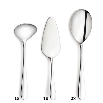 Kuppels TRIVO Besteckset 45-teilig, Edelstahl, Messer, Gabeln, Löffel, elegantes Geschirr für den Tisch
