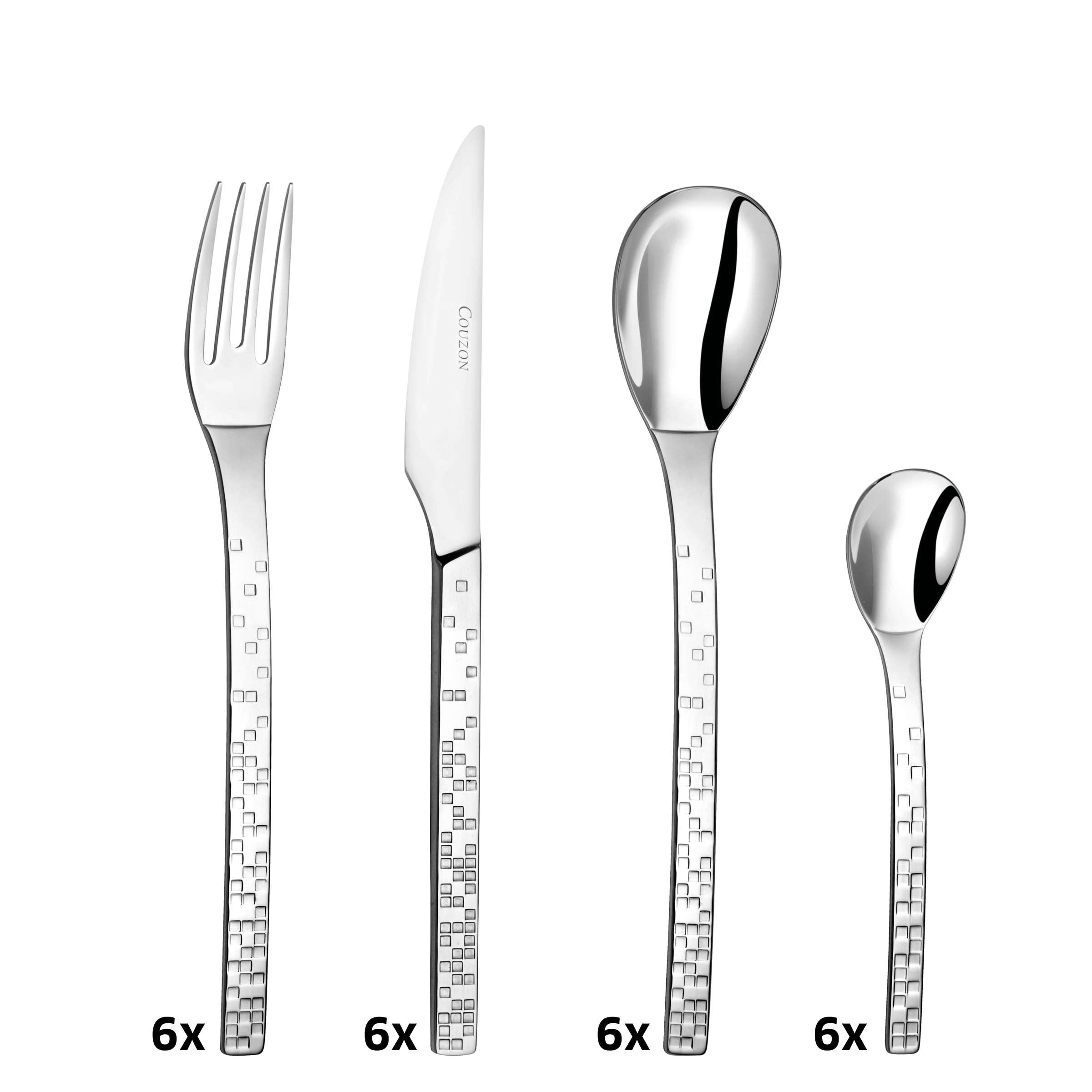 PIX'ELLE 3D ensemble de couverts 24-pièces