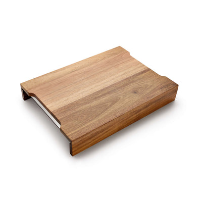 Kuppels Schneidebrett mit Auffangschale, Holz, ideal zum Schneiden und Aufbewahren von Lebensmitteln, praktische Küchenhilfe