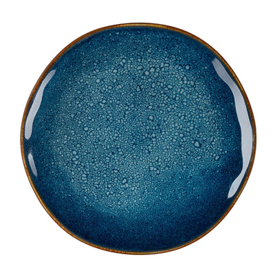 VERTIGO DENIM Dinerbord blauw, bruin