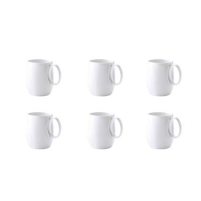 Weiße Médard de Noblat YAKA Tasse aus Geschirr, klare Form, feines Porzellan, ideal für Kaffee oder Tee.