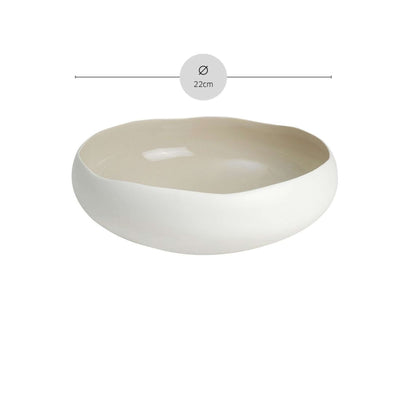 Kleine weiße OSLO LINEN Schüssel aus Tableware von Médard de Noblat, detailreiche Keramik mit eleganter Oberfläche.