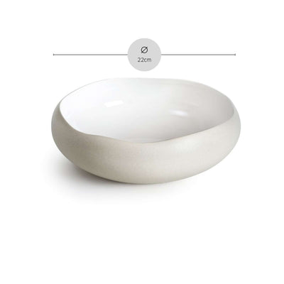 Kleine weiße OSLO WHITE Schüssel von Médard de Noblat, langlebiges Geschirr für den Tisch, elegante weiße Keramikschüssel