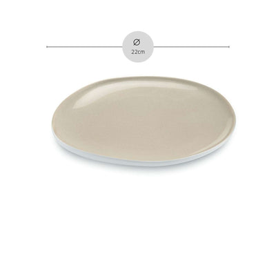 Weißer Desserts Teller OSLO WHITE von Médard de Noblat, elegante Tafelware aus Porzellan mit schlichtem Design.