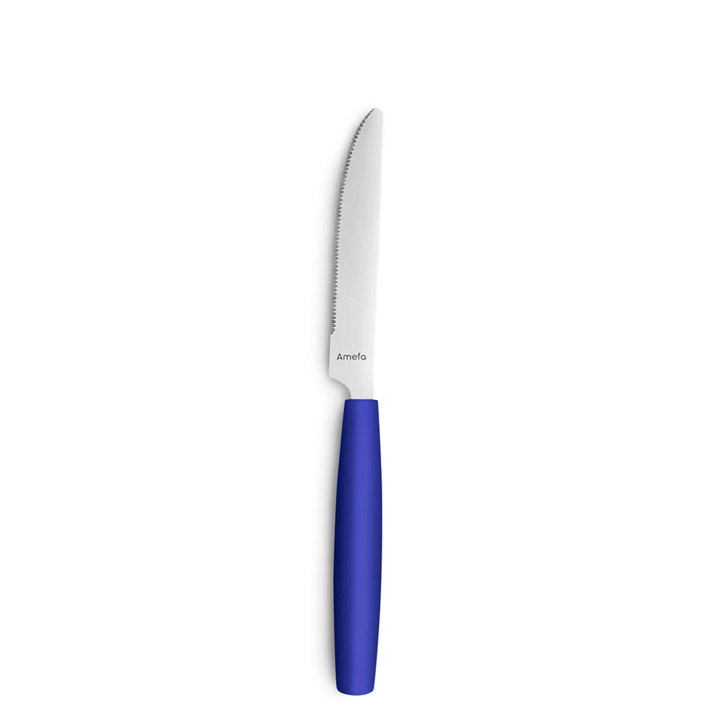 Amefa VALOA Besteckset, 16-teilig in royalblau, Messer, Gabeln und Löffel aus hochwertigem Edelstahl auf hellem Hintergrund