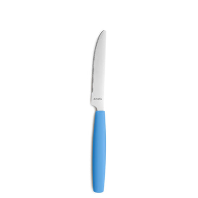 Amefa VALOA 16-teiliges Besteckset in Himmelblau mit Messer, Gabel, Löffel und Teelöffel, hochwertiges Edelstahl.