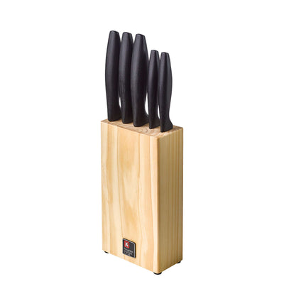 Urban Messerblock von Richardson Sheffield mit fünf Messern und Holzblock, elegante Küchenmesser-Set für präzises Schneiden