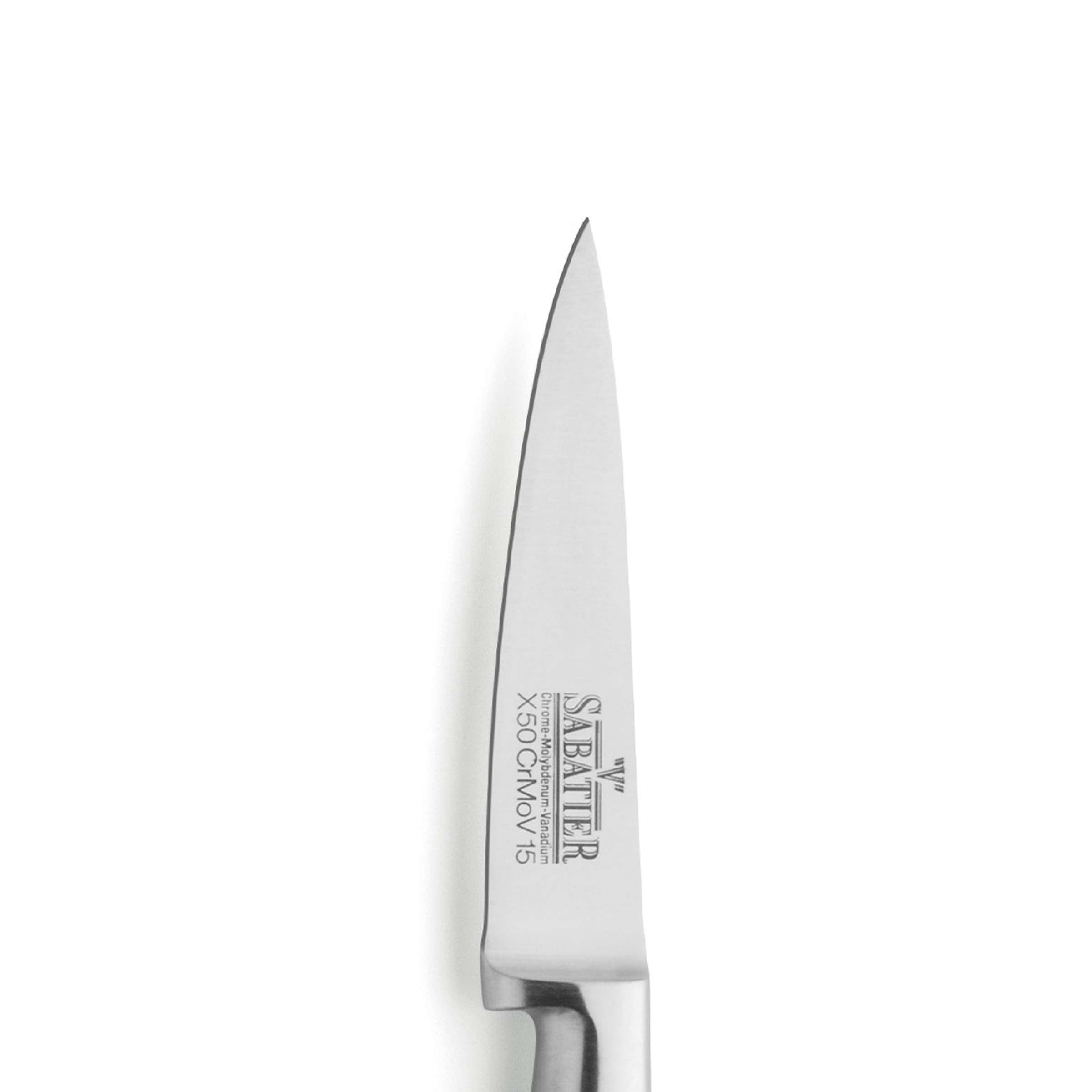 V Sabatier Spickmesser von Richardson Sheffield, scharfes Küchenmesser mit Holzgriff, ideal zum Schneiden und Zubereiten in der Küche.