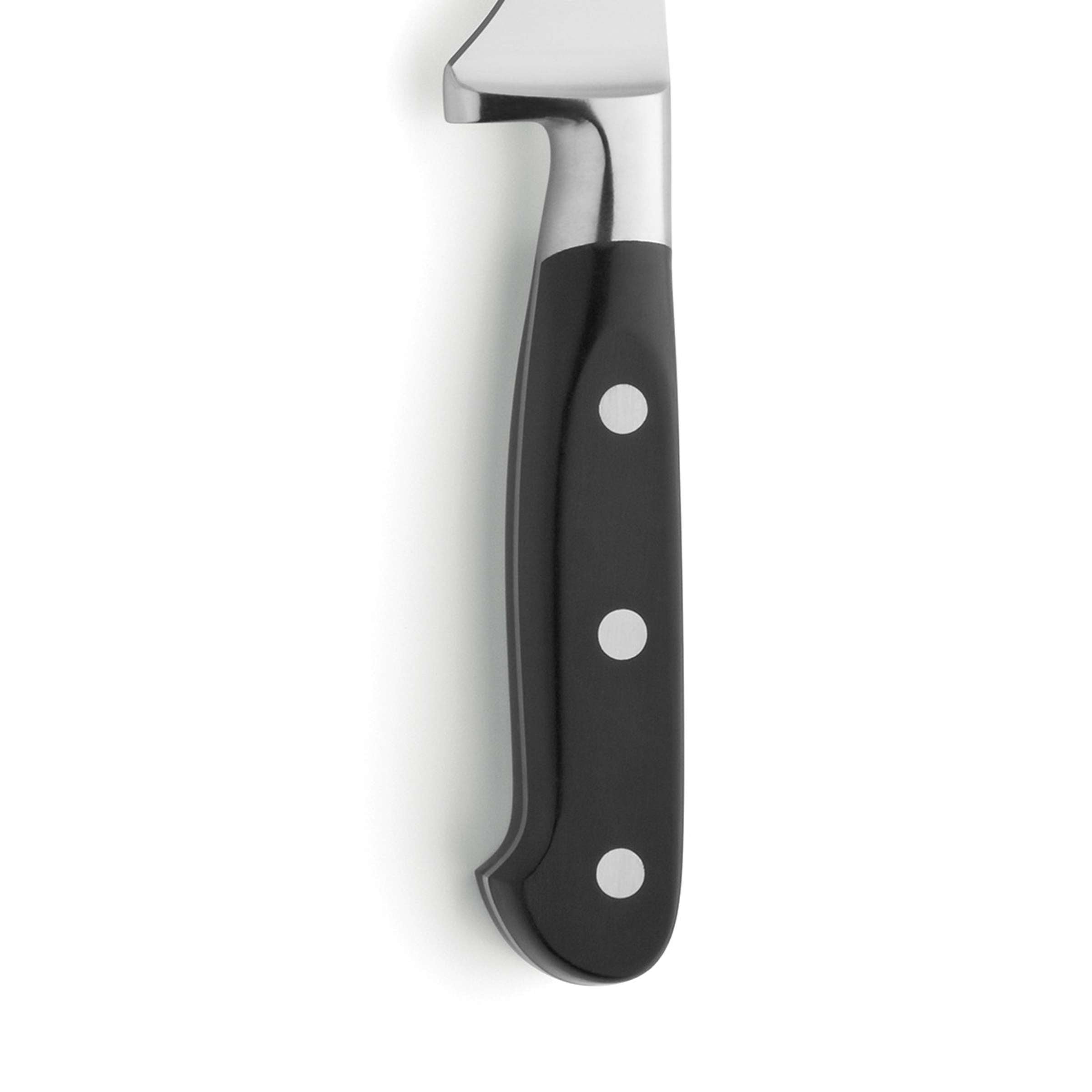 Richardson Sheffield V Sabatier Ausbeinmesser, Küchenmesser mit scharfer Klinge zum Ausbeinen, auf Holzunterlage liegend