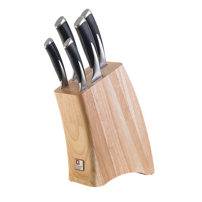 KYU Messerblock 5-teilig von Richardson Sheffield, stabiles Messer-Set mit Holzblock und mehreren Küchenmessern.