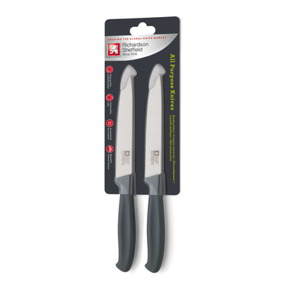 Richardson Sheffield SUP R CUT Allzweckmesser Set, 2-teilig, Küchenmesser mit scharfen Klingen, in Verpackung gezeigt