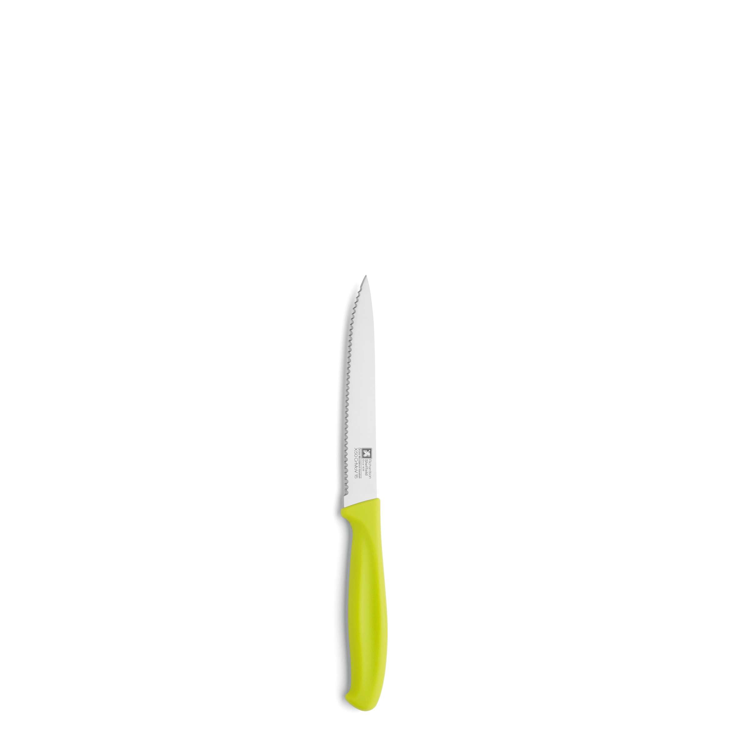 Drei Küchenmesser im SUP R CUT Schäler Set von Richardson Sheffield, scharfe Küchenmesser mit ergonomischen Griffen.