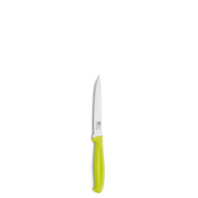 Dreiteiliges Richardson Sheffield Küchenmesser-Set SUP R CUT mit Allzweckmessern, scharfe Klingen, ergonomische Griffe, auf Schneidebrett.