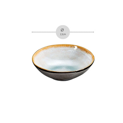 Kleine blaue und graue Schüssel aus der SHADOW AQUA Kollektion von Médard de Noblat, stilvolle Tischware.