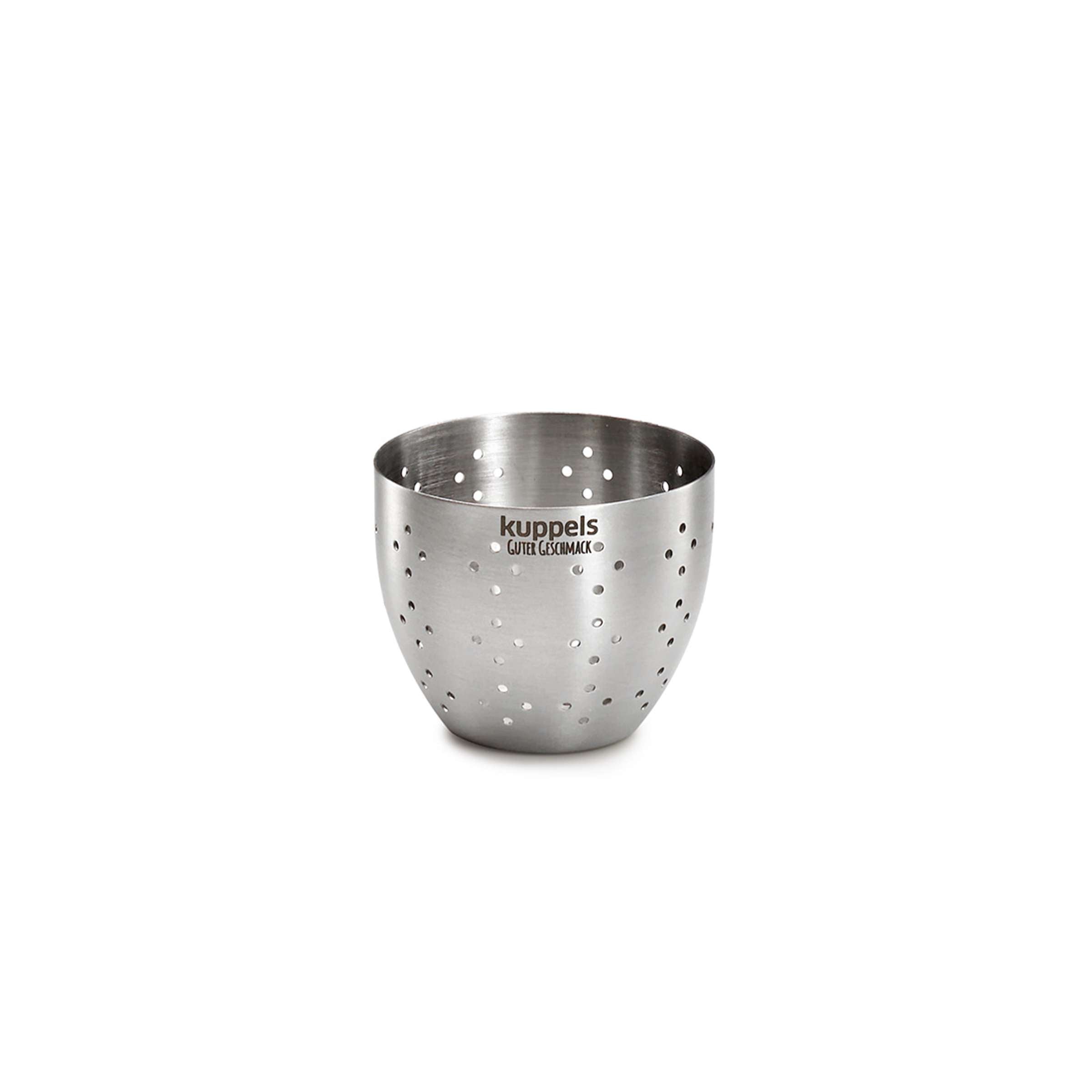 Kuppels TEA TIME Tee Ei mit Stand, Accessoire für Teetassen, elegantes Teeei aus Metall in Silberoptik