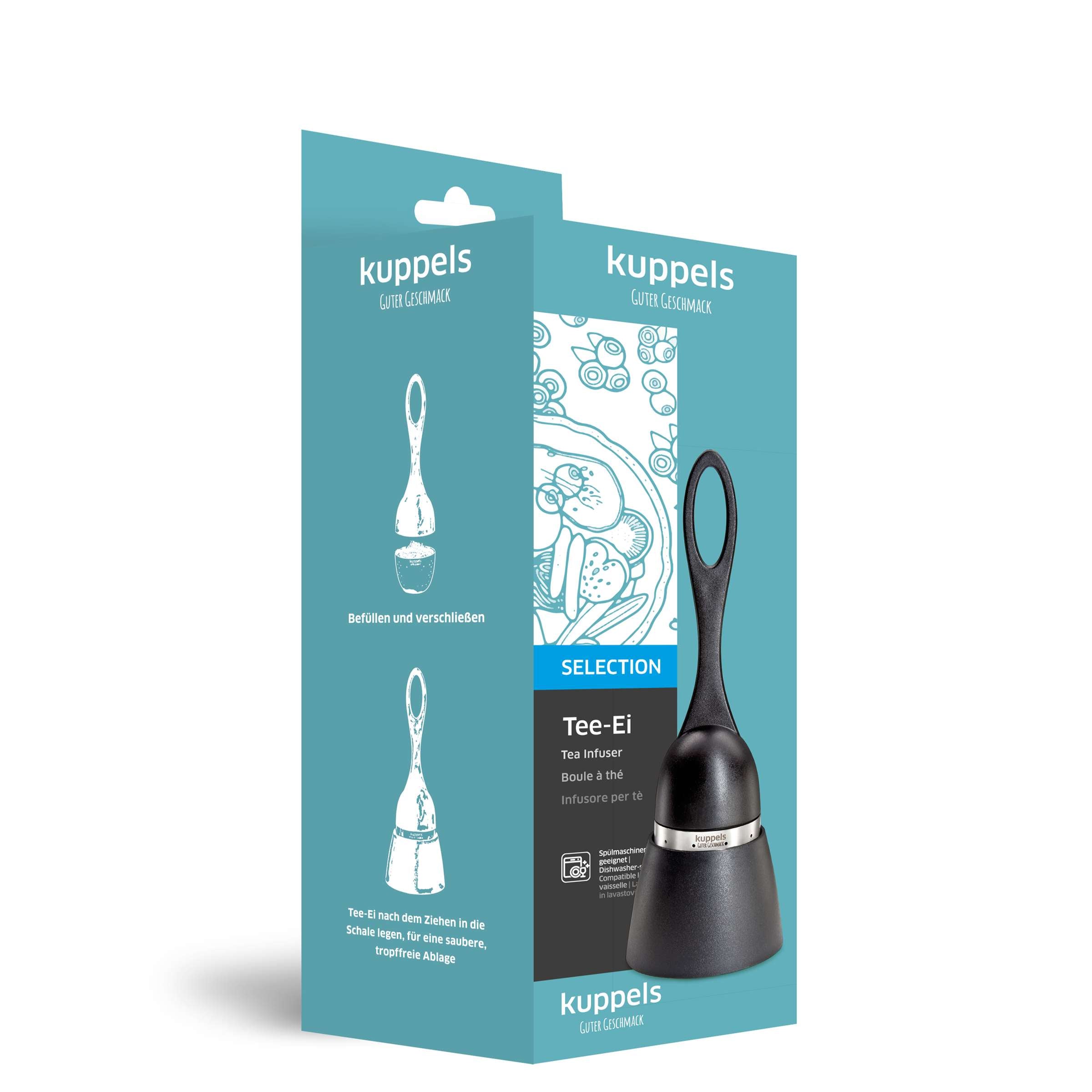 Kuppels TEA TIME Tee Ei mit Stand, Accessoires, in Verpackung, elegantes Teezubehör für die Teepause
